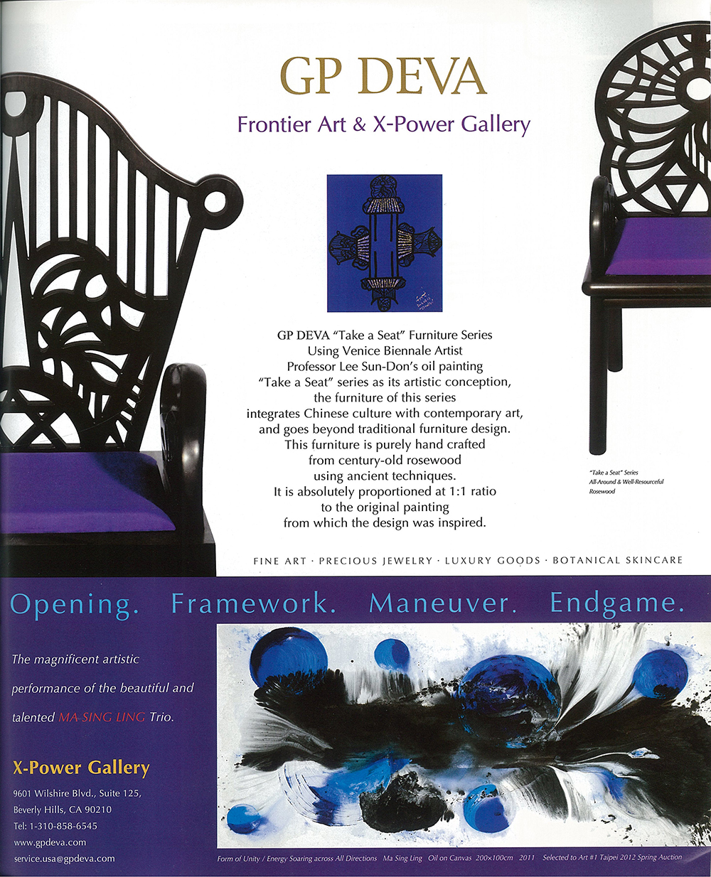 GP DEVA “Take a Seat” Furniture Series