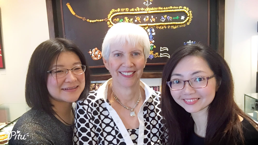 Presenter Martha (middle) is also a loyal patron of GP DEVA.