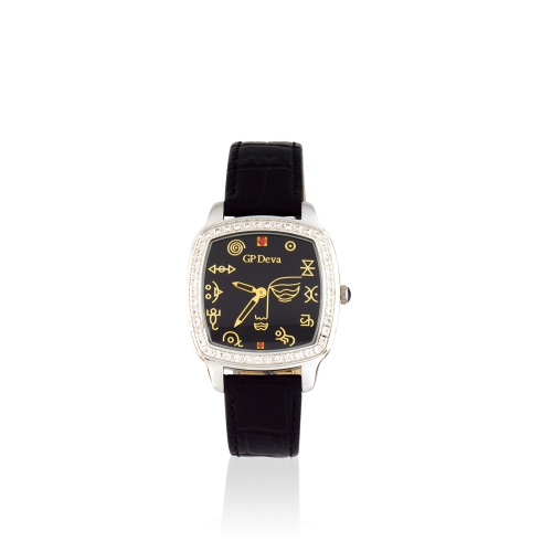Buddha Eye Jeweled Watch (Black) (For Man)