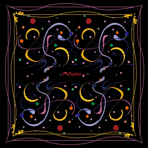 Artistic Scarf - Spring Breeze / Delightful (Black)