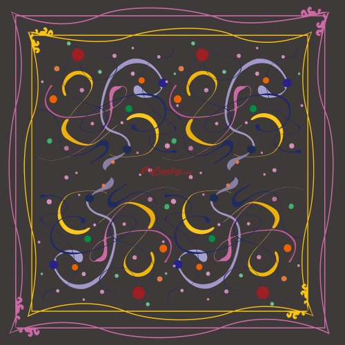 Artistic Scarf - Spring Breeze / Delightful (Gray)