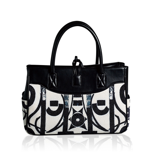 Black & White: Covenant Shagreen Handbag