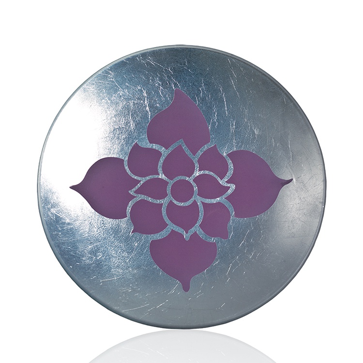 Lotus Liuli Plate (Round, Silver 10")