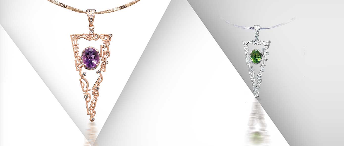 直指心證 項鍊，以藝術總監李善單教授「百年情深」小提琴裝置藝術系列為靈感。