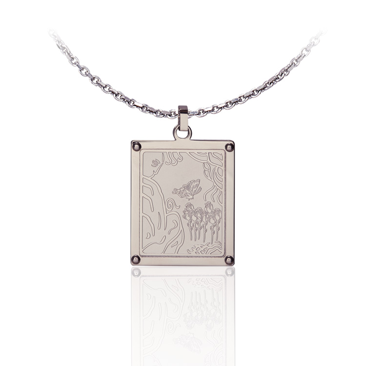 Awakening/I Am Butterfly Stainless Steel Pendant